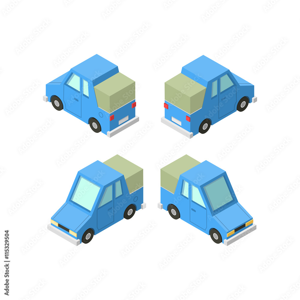 Vector isometric icon set or infographic element set representing ...
