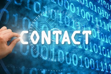 Poster - Composite image of hand presenting