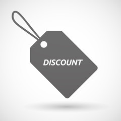 Isolated  product label icon with    the text DISCOUNT