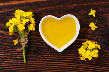 Wall Mural - Rapeseed oil and flower.