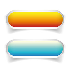 Poster - Orange and blue empty button