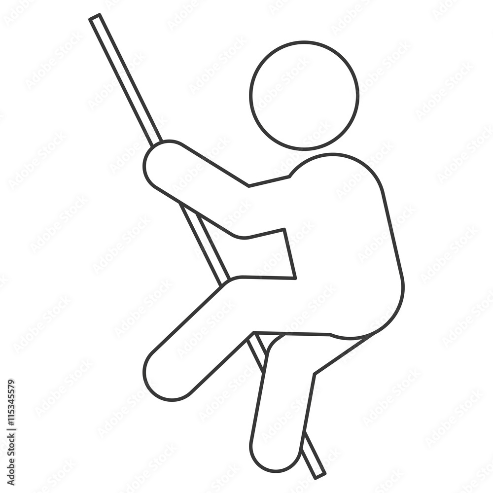 simple flat design pole vault pictogram icon vector illustration Stock ...