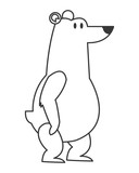 Fototapeta Dinusie - flat design polar bear icon vector illustration