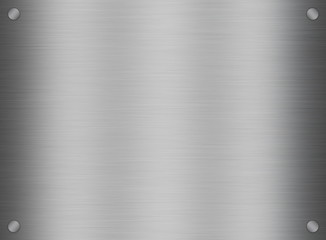 Wall Mural - shiny brushed metal texture background with rivets.