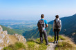 © elleonzebon - Young couple on top of a mountain