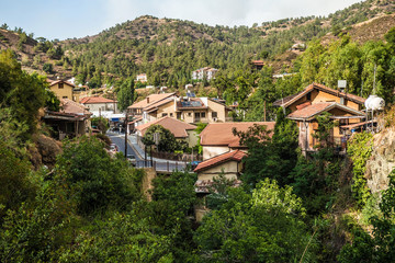 kakopetria, famous touristic village in the north side of the tr