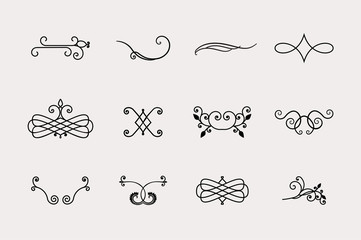 Wall Mural - set of swirls and dividers