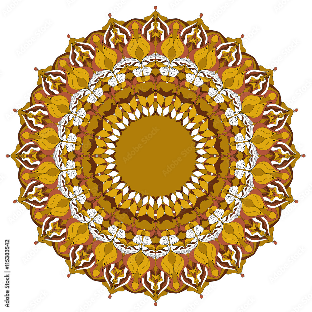 Stock-Vektorgrafik „ Round pattern on white background.“ | Adobe Stock