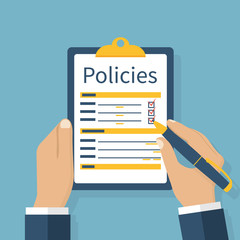 Wall Mural - policies vector illustration