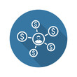 Leinwandbild Motiv Personal Income Icon. Business Concept. Flat Design.