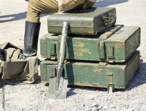 vintage military suitcase