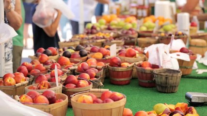 Wall Mural - Organic fruits from the local farm at the Summer Farmers Market