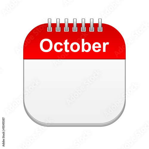 october calendar icon Stock Illustration Adobe Stock