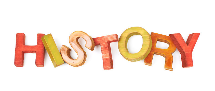 Word made of wooden letters isolated