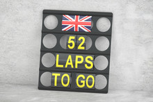 Silverstone Racing, Pit Board With Flag Of UK, 3D Rendering