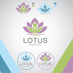 Wall Mural - lotus logo design