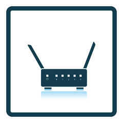 Wall Mural - Wi-Fi router icon