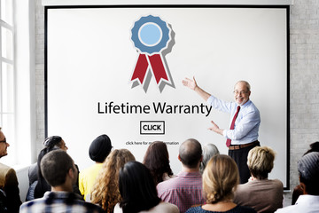 Poster - Lifetime Warranty Prize Condition Guarantee Concept