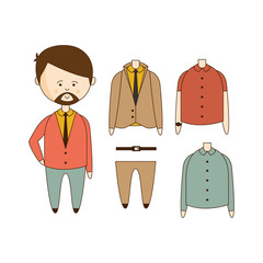 Sticker - MAn With Beard Wardrobe Set