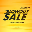 Blowout Sale offer poster banner vector illustration.