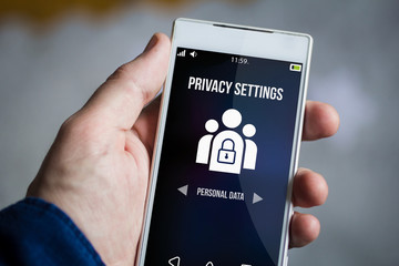 holding privacy settings smartphone