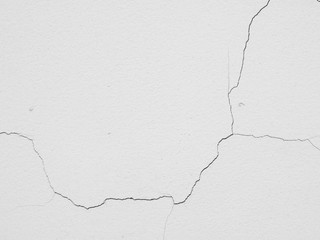 Sticker - cracked wall white background texture