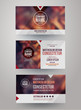 business cards with blurred abstract background