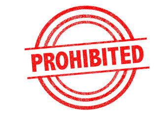 Canvas Print - PROHIBITED Rubber Stamp