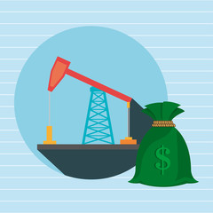 Canvas Print - oil drilling money isolated icon design, vector illustration  graphic 