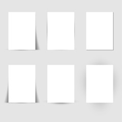 Wall Mural - set of paper shadows