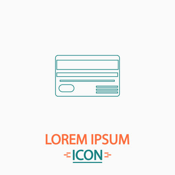 Credit card computer symbol