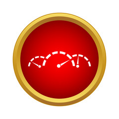 Poster - Dashboard icon in simple style on a white background