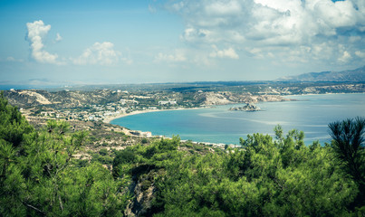 Sticker - Kefalos village coastline