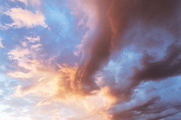 Wall Mural - colourful cloudy sky.