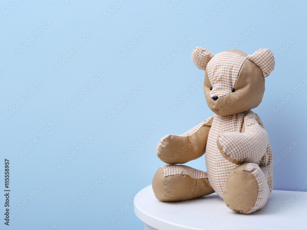 Baby toy on the table, light background