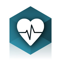 Aufkleber - pulse blue cube icon, modern design web element