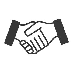 Help concept represented by hand shake icon. Isolated and flat illustration 