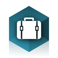 Aufkleber - bag blue cube icon, modern design web element
