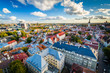 View of the Old Town from St. Olaf's Church Tower, in Tallinn, E