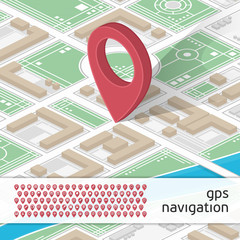 Poster - GPS illustration with icons