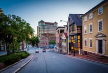 Buildings Along Thomas Street, In Providence, Rhode Island.