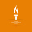 Vector icon of  torch.