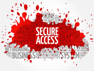 Poster - Secure Access word cloud collage, business concept background