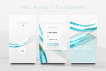 Wall Mural - Mobile application interface background design