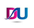 Letter D and U, du logo vector
