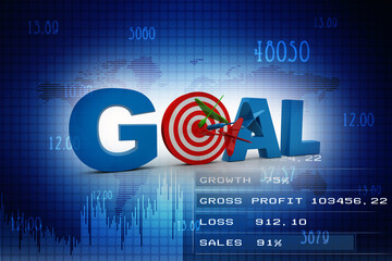 Wall Mural - 3d rendering target goal illustration