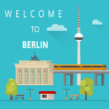 Welcome To Berlin. Vector Illustration