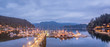 Hafen von Deep Cove, North Vancouver, Panorama zur Abenddämmerung