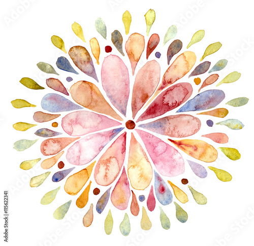 Naklejka - mata magnetyczna na lodówkę Abstrakcyjny kolorowy letni kwiat