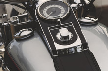 Silver And Black Motorcycle Instrument Console